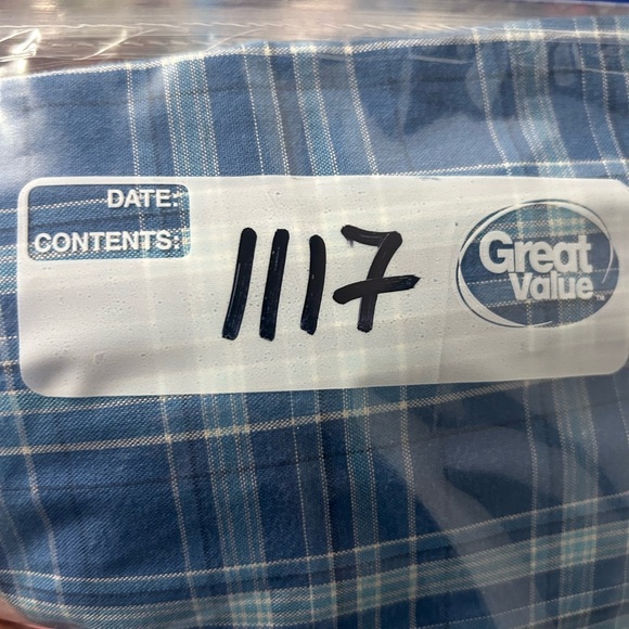 Wrangler Men’s Rugged Blue Plaid Short Sleeve Button Down Shirt Size L Tall - Picture 6 of 6